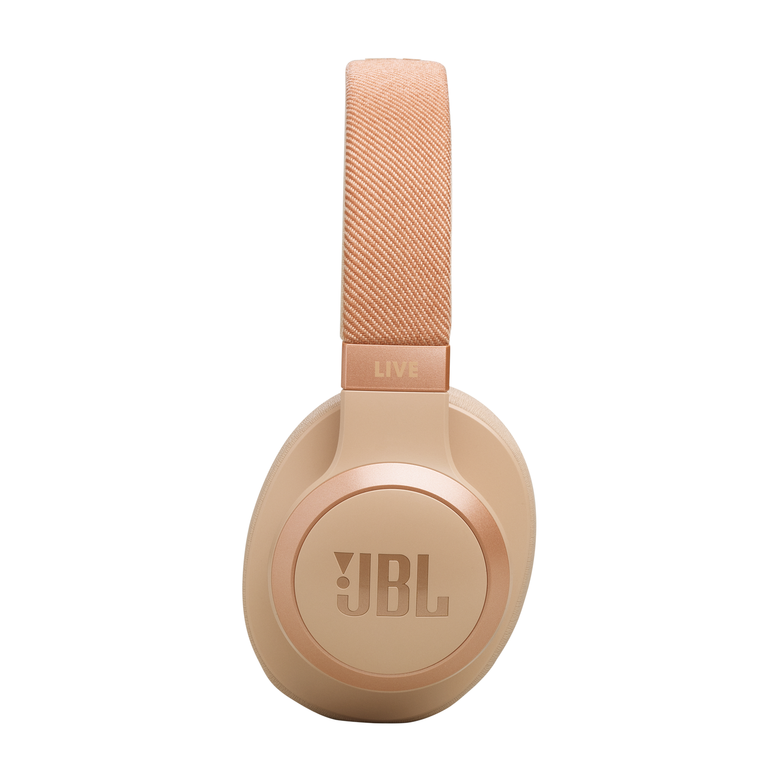 JBL Live 770NC - Sandstone - Wireless Over-Ear Headphones with True Adaptive Noise Cancelling - Left